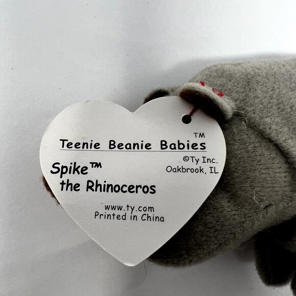 Ty Beanie Babies Iggy The Iguana, Rex The Tyrannosaurus, Spunky Dog, Rhinoceros - Picture 12 of 16